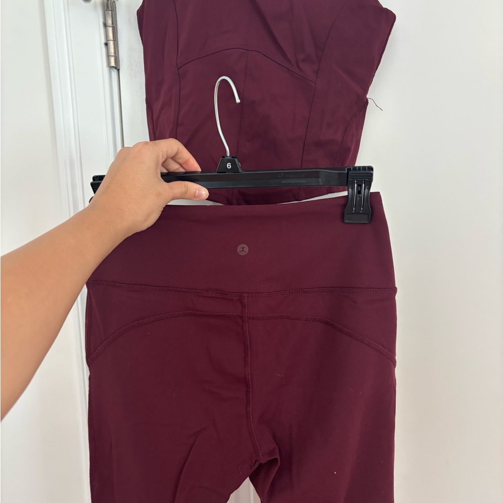 Danskin Wine Active Leggings & Cropped Tank Set - Picture 9 of 10